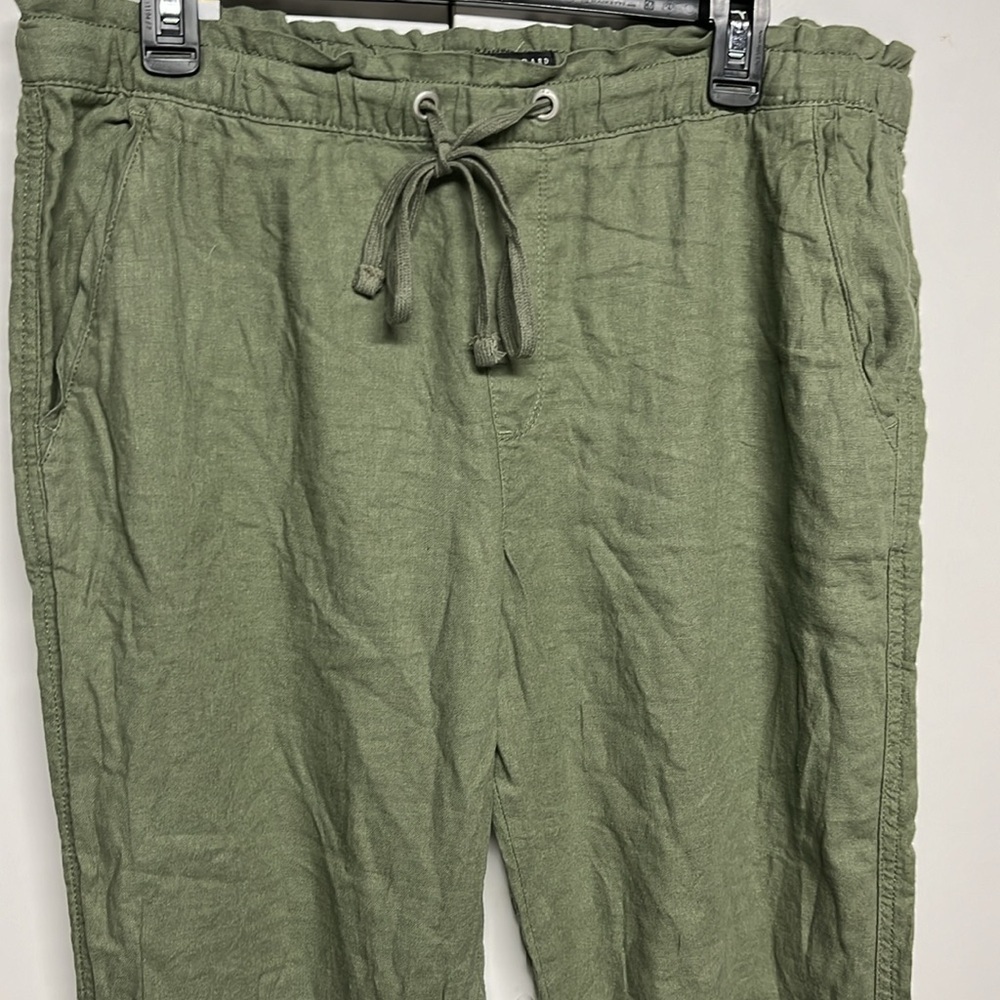 Sanctuary Social Standard Green Linen Casual Jogger Pants Women’s Medium - Picture 6 of 12